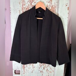 Eileen Fisher Textured Black silk blend Blazer